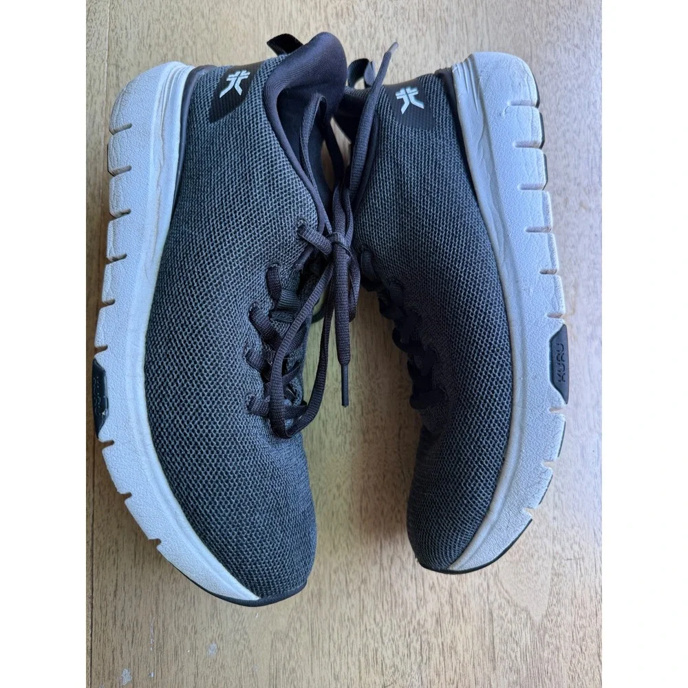 Kuru Quantum Womens 7.5 Black  Grey Mesh Athletic Walking Shoes Ortho Nursing